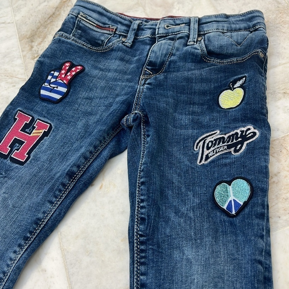 Tommy Hilfiger girls jeans, size 8, worn once. - Picture 2 of 4